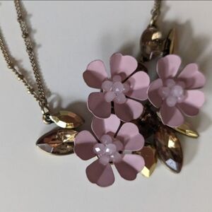 Simply Vera Vera Wang Floral Pink and Gold Necklace New With Tags